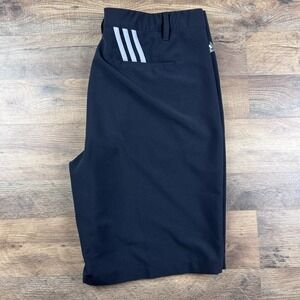 Adidas Shorts Mens 36 Black 365 Golf Flex Waist 10.5" Inseam Performance Casual
